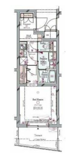 コンシェリア中野弥生町THE RESIDENCE 102 間取り図