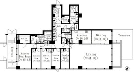 レジディア市谷砂土原 S102 間取り図