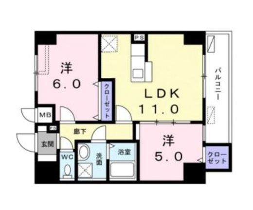 レジデンス桜樺 503 間取り図