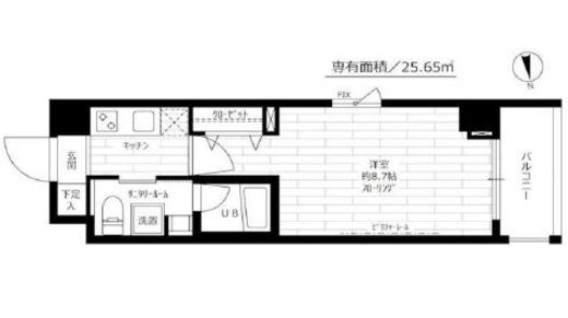 ステージグランデ神楽坂 4階 間取り図