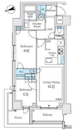 オープンレジデンシア駒込 2階 間取り図