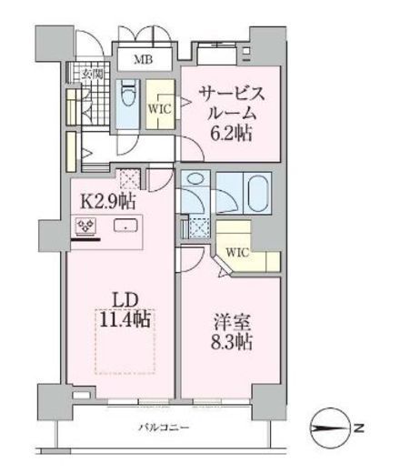 ロイヤルパークスタワー南千住 2811 間取り図