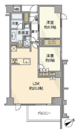 ディアナコート浜田山 1階 間取り図