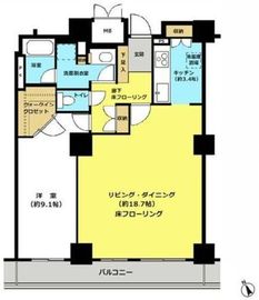 ソフィアタワー勝どき 14階 間取り図