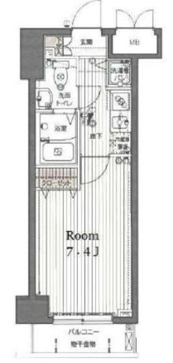 グランド・ガーラ日本橋茅場町 2階 間取り図