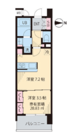 ビイルーム武蔵小杉 (beRoom 武蔵小杉) 707 間取り図