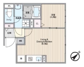 エルファーロ目黒Ⅰ 401 間取り図