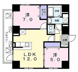 ヒカルサ滝野川 901 間取り図