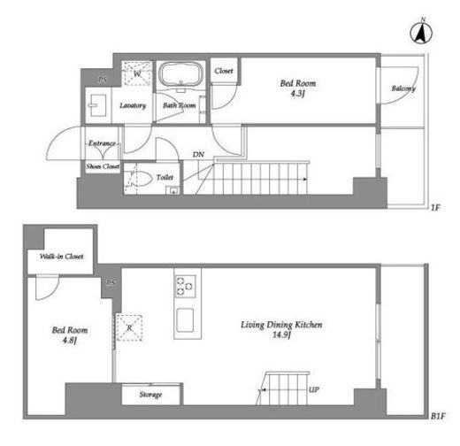 IPSE代々木上原 (イプセ代々木上原) 104 間取り図