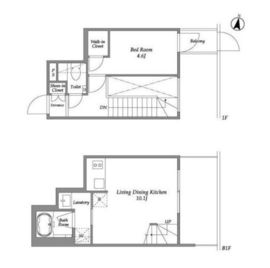 IPSE代々木上原 (イプセ代々木上原) 102 間取り図
