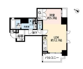 日本橋浜町パークホームエリザベス 501 間取り図