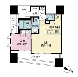 ローレルアイ恵比寿ピアース 2階 間取り図