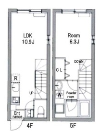 iON中目黒 (EAST・WEST) 4階 間取り図