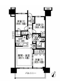 プラウド瑞江 5階 間取り図
