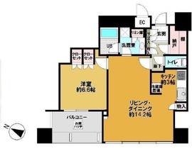 D'グラフォート清澄白河 17階 間取り図