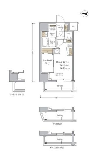 アーバネックス森下WEST 505 間取り図