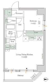 ONE ROOF RESIDENCE SHIN OKACHIMACHI (ワンルーフレジデンス新御徒町) 704 間取り図