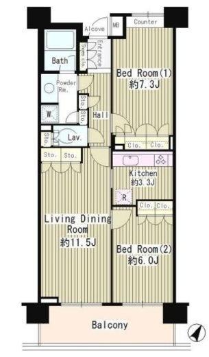 クラッサ目黒 308 間取り図