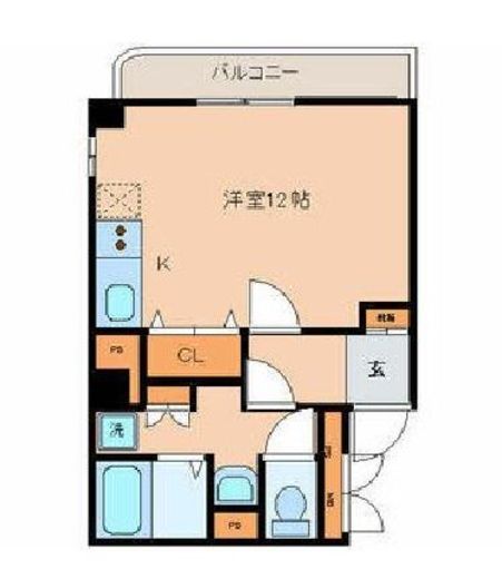メイフェアハウス三田 405 間取り図