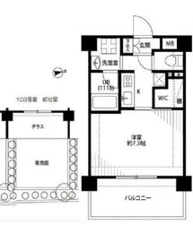 プレールドゥーク新宿御苑Ⅱ 1階 間取り図