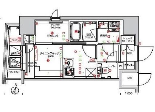 フェルクルールプレスト池袋ウエスト 12階 間取り図