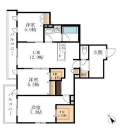 有栖川Heights 202 間取り図