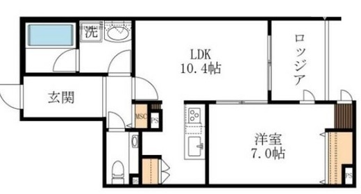 有栖川Heights 205 間取り図