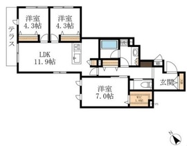 有栖川Heights 102 間取り図