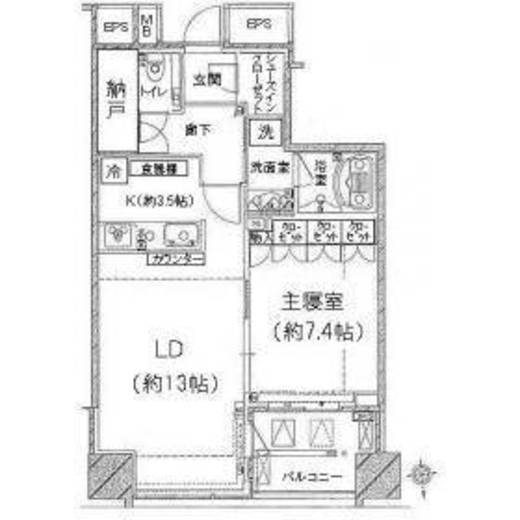 コートレジデントタワー 14階 間取り図
