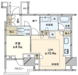 プラウドタワー芝浦 26階 間取り図