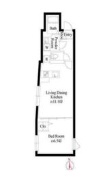 エルファーロ三軒茶屋Ⅱ 101 間取り図