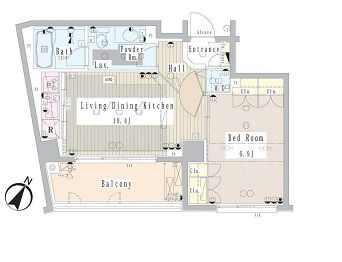 外苑レジデンス 209 間取り図