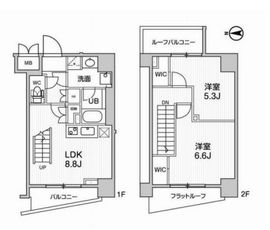 グランド神楽坂 502 間取り図