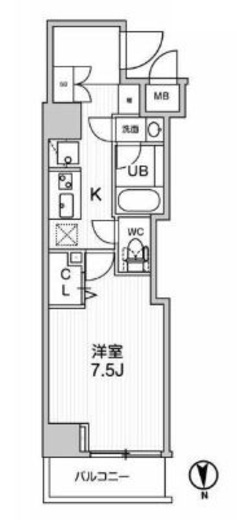 グランド神楽坂 408 間取り図