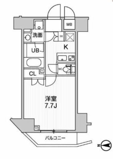 グランド神楽坂 204 間取り図