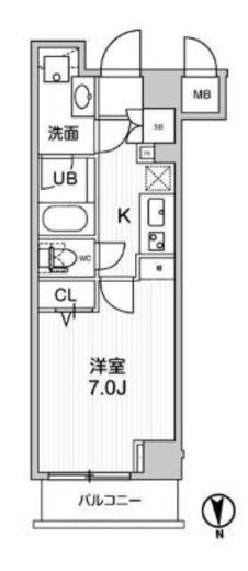 グランド神楽坂 306 間取り図