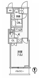 グランド神楽坂 207 間取り図