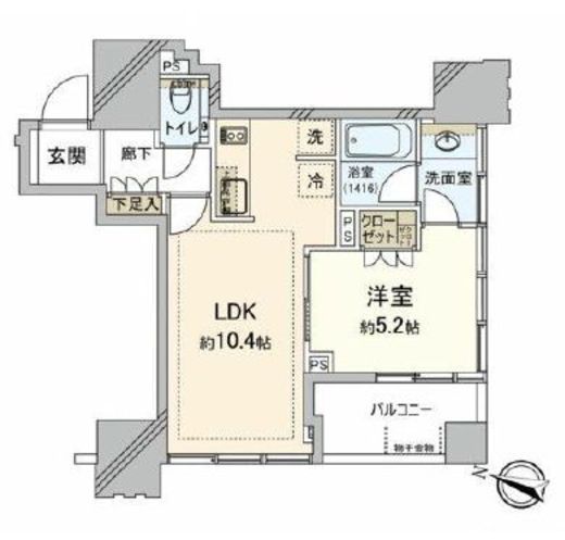 プラウド本郷弓町 6階 間取り図