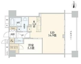 武蔵野タワーズスカイクロスタワー 2階 間取り図