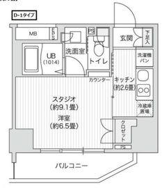 レジディア笹塚2 212 間取り図