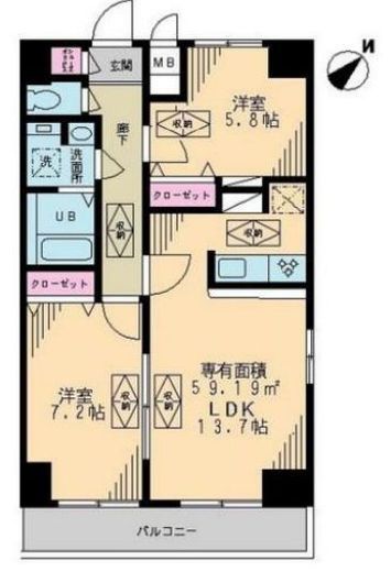 アートサイドヒルズ 1002 間取り図