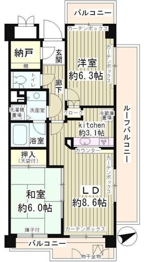 上北沢五丁目パーク・ホームズ 3階 間取り図