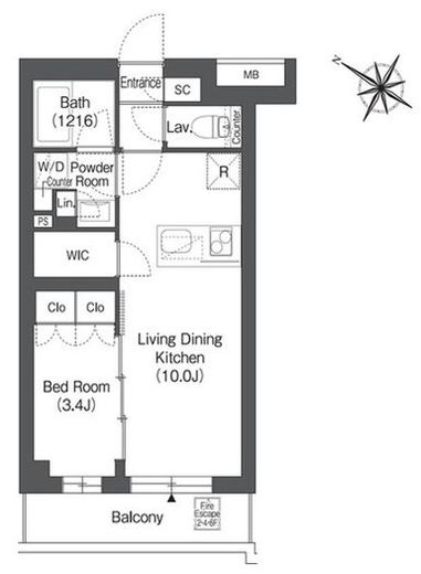 ORSUS戸越銀座 (オルサス戸越銀座) 302 間取り図