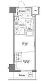 ザ・パークハビオSOHO祐天寺 202 間取り図
