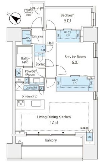 パークホームズ渋谷松濤 5階 間取り図