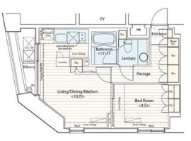 ドゥーエ横濱桜木町 201 間取り図