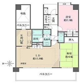 ファミールグラン高井戸デュープレックス 2階 間取り図