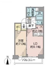 ガリシア錦糸町ステーションフロント 13階 間取り図