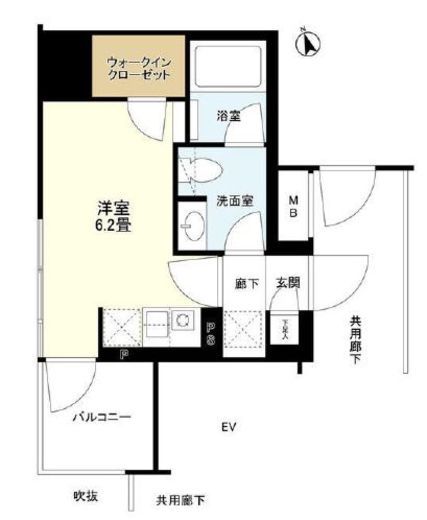 リビオレゾン新虎通り 4階 間取り図