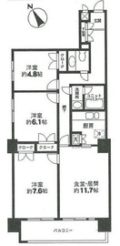 虎ノ門ガーデン 6階 間取り図